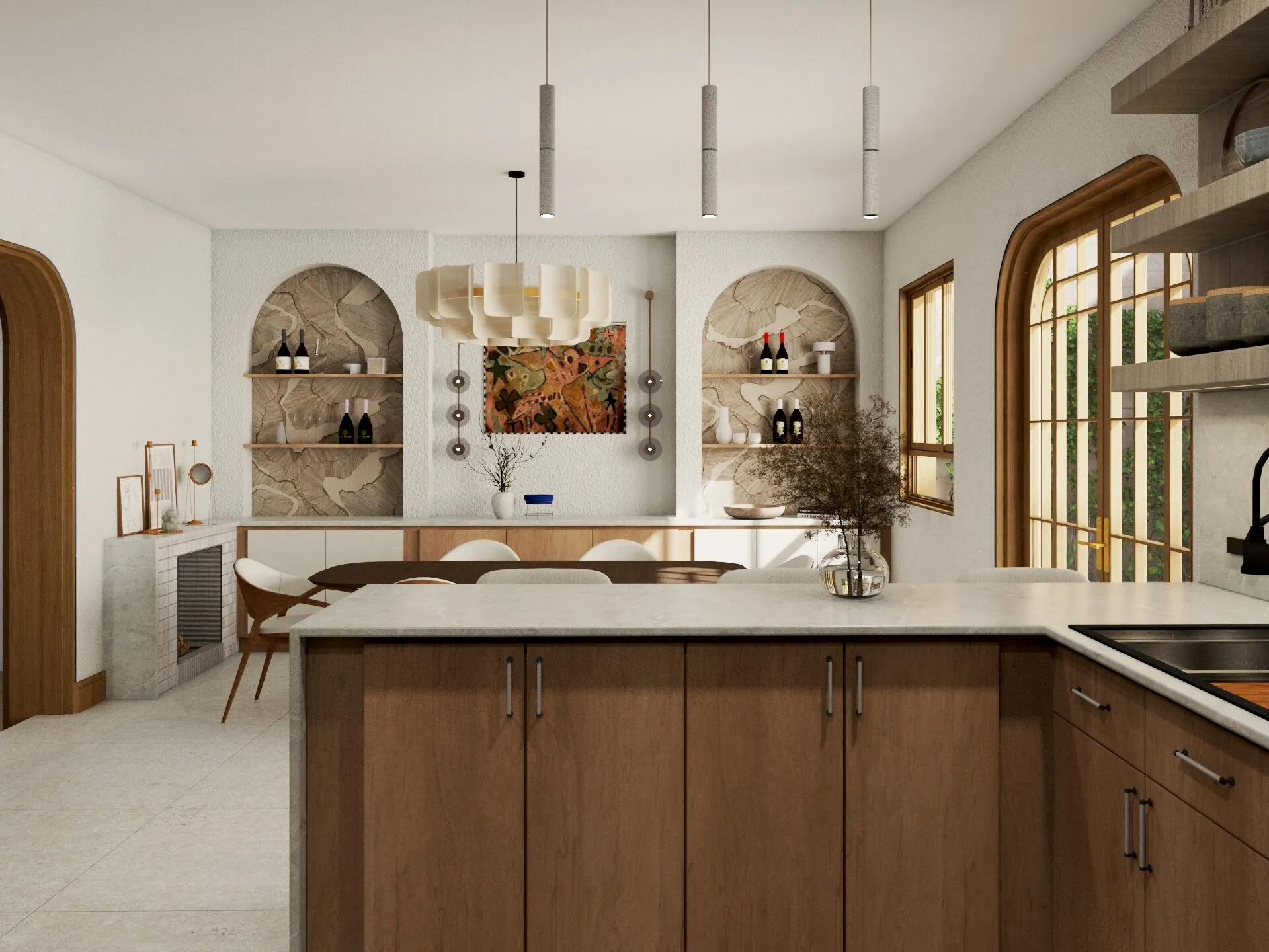 A light-filled custom kitchen by Duarte Cabinets & Design